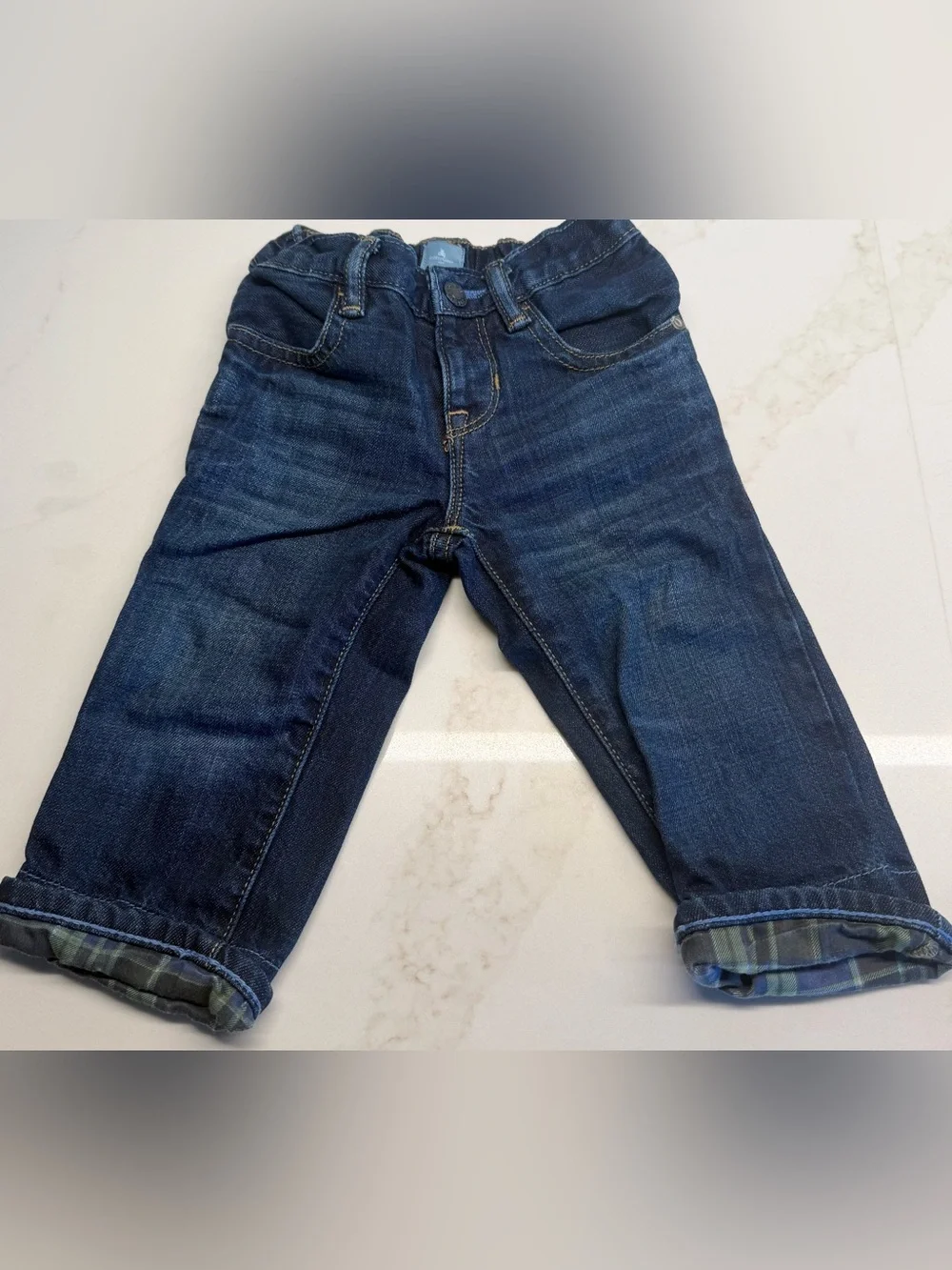 Baby Gap 12-18M Boys Jeans Bundle 3 Denim Pants Pull-On & Snap Waist